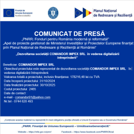 COMUNICAT DE PRESĂ